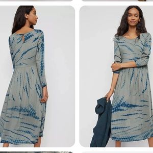 ANTHROPOLOGIE Eliska Tie-Dye Maxi Dress size XS